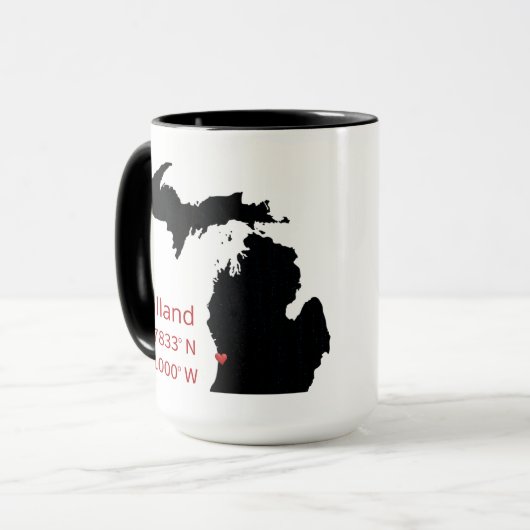 GPS Coordinates of Holland Michigan Tasse (Vorderseite Links)