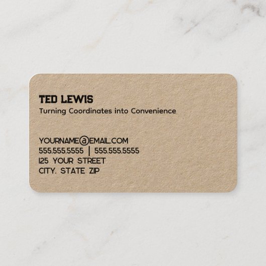 GPS-Dienste Visitenkarte (Rückseite)