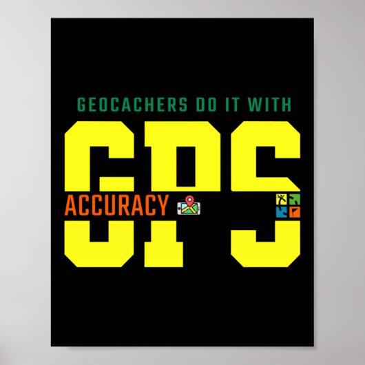 GPS-Genauigkeitsaufkleber Poster (Vorne)