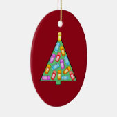 GPS Geocaching Weihnachtsbaum Keramik Ornament (Rechts)