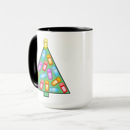 GPS Geocaching Weihnachtsbaum Tasse (Vorderseite Links)