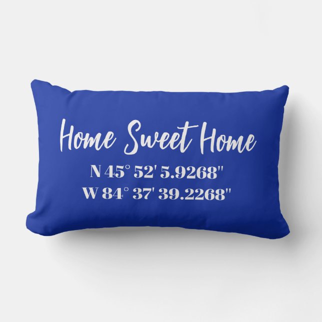GPS-Koordinate für kundenspezifisches Pillow Lendenkissen (Vorderseite)