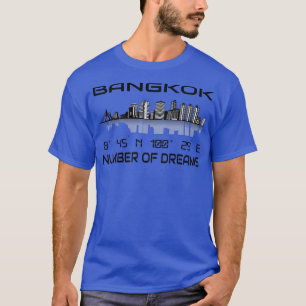 GPS koordiniert Bangkok Skyline Dream City 1 T-Shirt