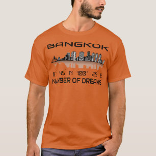 GPS koordiniert Bangkok Skyline Dream City 1 T-Shirt