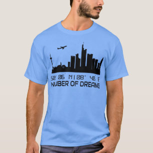 GPS koordiniert City of Frankfurt Skyline Dream 1 T-Shirt