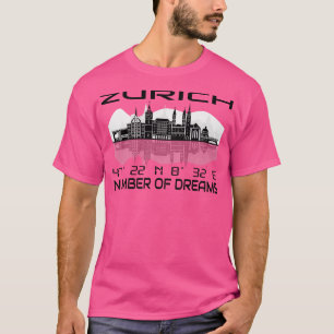 GPS koordiniert City Zurich Skyline Dream City 2 T-Shirt