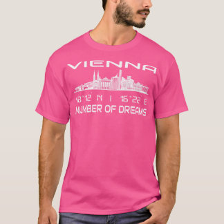 GPS koordiniert Hauptstadt Vienna Skyline T-Shirt