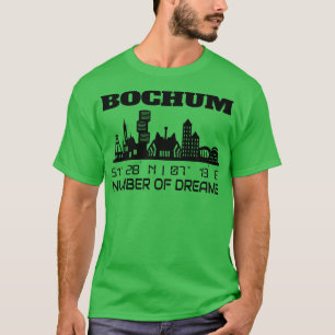 GPS koordiniert Stadt Bochum Skyline Dream City T-Shirt