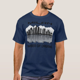 GPS koordiniert Stadt Mailand Skyline Traum Stadt  T-Shirt