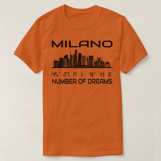 GPS koordiniert Stadt Mailand Skyline Traum Stadt  T-Shirt (Design vorne)