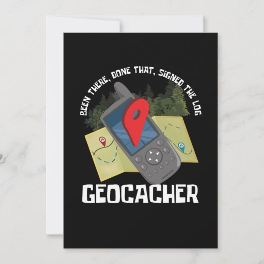 GPS Location Trackers Navigations-Geocaching Einladung (Vorderseite)