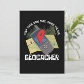 GPS Location Trackers Navigations-Geocaching Einladung (Stehend Vorderseite)