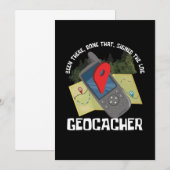 GPS Location Trackers Navigations-Geocaching Einladung (Vorne/Hinten)