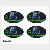 GPs Radio! Car Decal Ovaler Aufkleber (Blatt)