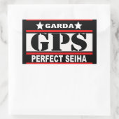 GPS RECHTECKIGER AUFKLEBER (Tasche)