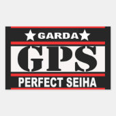 GPS RECHTECKIGER AUFKLEBER (Vorderseite)