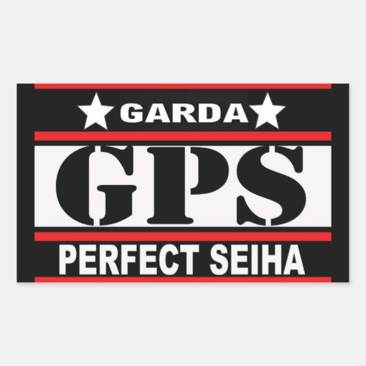 GPS RECHTECKIGER AUFKLEBER (Vorderseite)