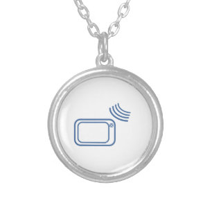 GPS-Signal Versilberte Kette