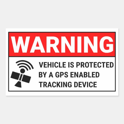GPS-Tracking-Gerät Rechteckiger Aufkleber (Vorderseite)