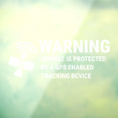 GPS-Tracking-Schild Fensteraufkleber (Blatt 3)
