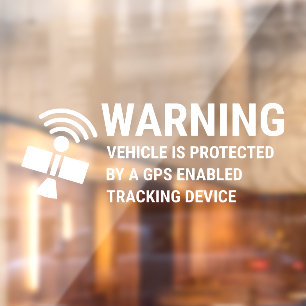 GPS-Tracking-Schild Fensteraufkleber