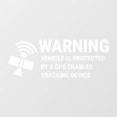 GPS-Tracking-Schild Fensteraufkleber (Blatt)
