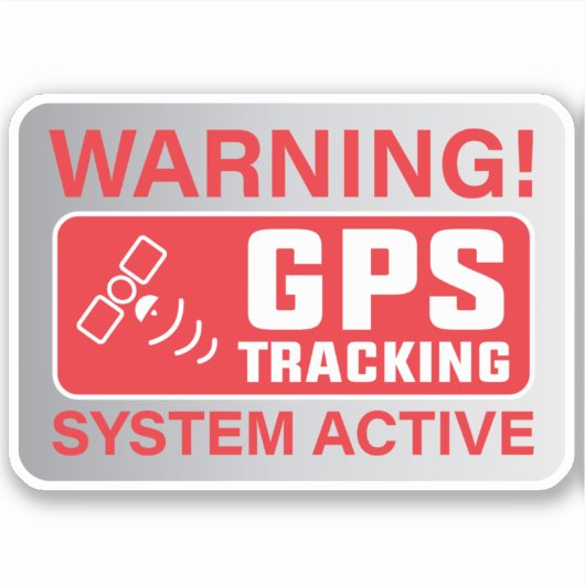 GPS-Tracking-System Aufkleber (Vorderseite)