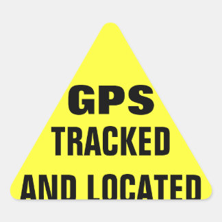 GPS-Überwachung und Lokalisierung Dreieckiger Aufkleber