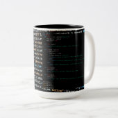 GPT-4 Python-Code-Tasse Zweifarbige Tasse (VorderseiteRechts)