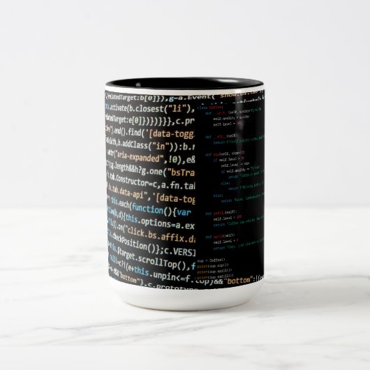 GPT-4 Python-Code-Tasse Zweifarbige Tasse (Mittel)