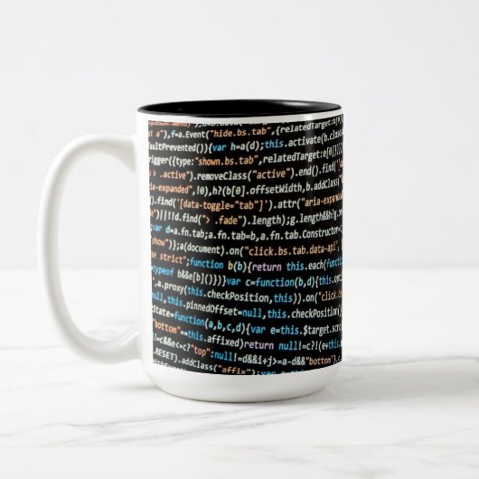 GPT-4 Python-Code-Tasse Zweifarbige Tasse (Links)