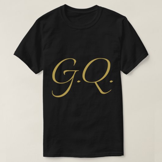 GQ-InitialenGoldbriefePersönliche Geschenke T-Shirt (Design vorne)