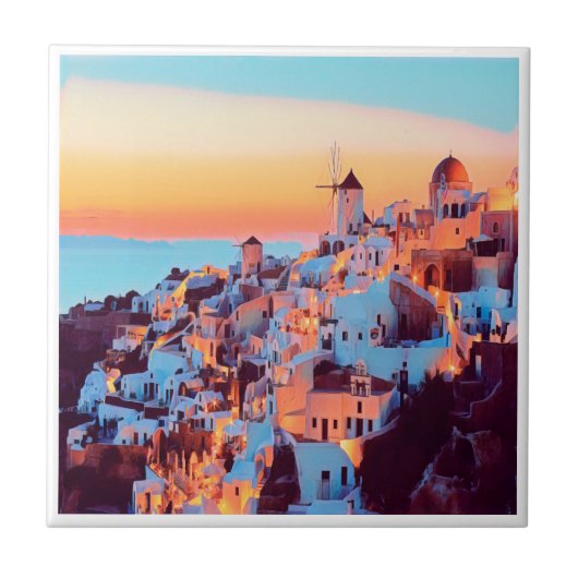 GR011 SANTORINI, Griechenland, Fliese (Vorderseite)