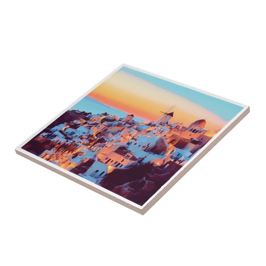 GR011 SANTORINI, Griechenland, Fliese (Seite)