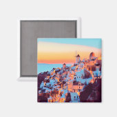 GR011 SANTORINI - Griechenland - Kühlschrank Magnet (Vorderseite/Rückseite)