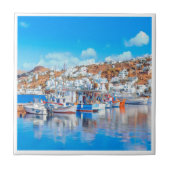 GR014 MYKONOS - Fischereifahrzeuge, Griechenland, Fliese (Vorderseite)