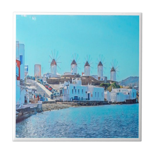 GR017 MYKONOS - Sea View, Griechenland, Fliese (Vorderseite)