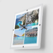 GR023 KEFALONIA, Griechenland, Quadratische Wanduhr (Winkel)