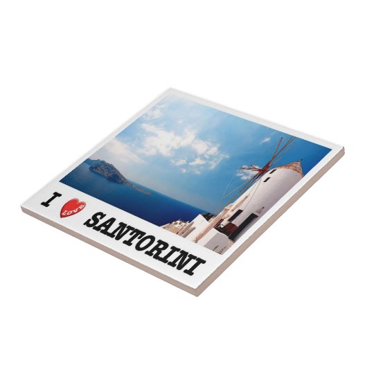 GR086 SANTORINI, I Liebe, Griechenland, Fliese (Seite)