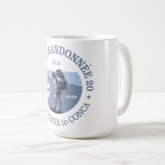 GR20 Korsika (BG) Kaffeetasse (VorderseiteRechts)