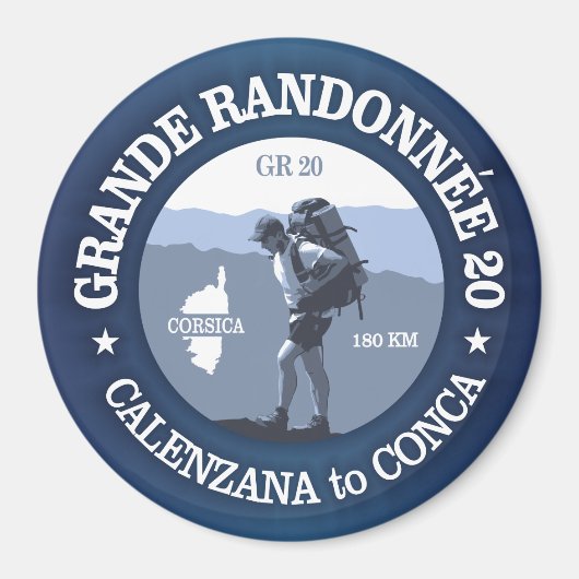 GR20 Korsika (BG) Magnet (Vorne)