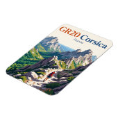 GR20-Trail, Korsika Frankreich Magnet (Linke Seite)