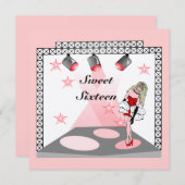 GR8 16. GEBURTSTAG 16 KARAOKE-PARTY EINLADUNG (Vorne/Hinten)