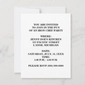 GR8 HOST AN IRON KOCH PARTY EINLADUNGEN ERSUCHT (Rückseite)