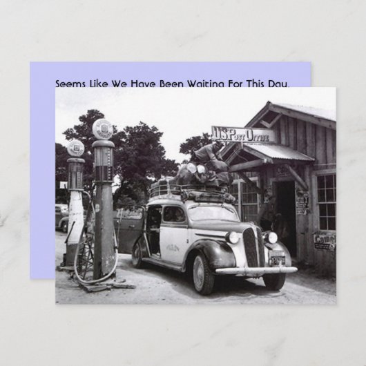 GR8 RETRO B&W RETIREMENT PARTY EINLADUNG INVENT (Vorne/Hinten)