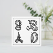 GR AD Fabric Schriftart Letters Abschluss Flat Car (Stehend Vorderseite)