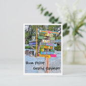 GR. CAYMAN, FARBLICHES SIGNAGE (LÄNDER) RUM POINT POSTKARTE (Stehend Vorderseite)