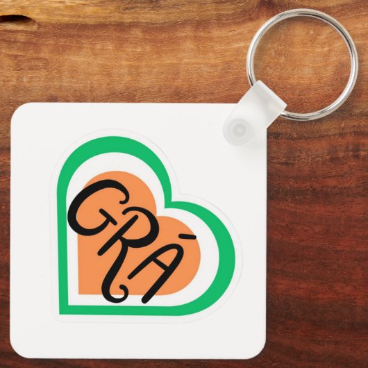 Grá - irische Liebe - irisch Schlüsselanhänger (Rückseite)