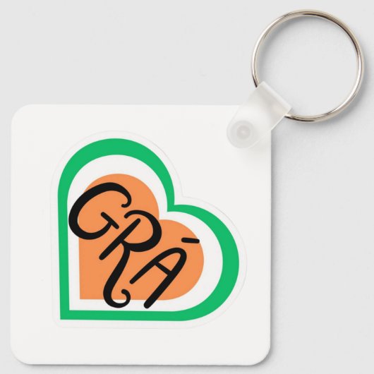 Grá - irische Liebe - irisch Schlüsselanhänger (Rückseite)