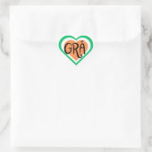Grá - Irish Love design - Irish Language Herz-Aufkleber (Tasche)